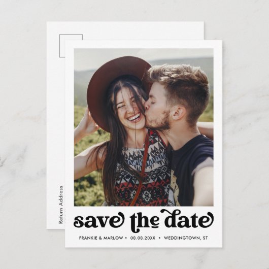 De moderne Foto bewaart de Datum Briefkaart (Voorkant / Achterkant)