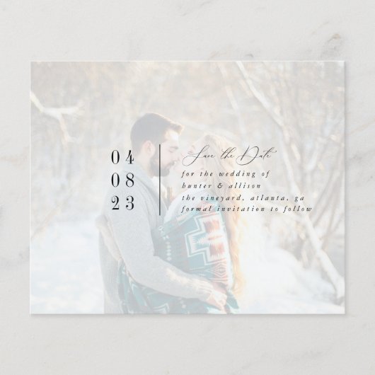 De moderne Foto bewaart de Datum Flyer (Voorkant)