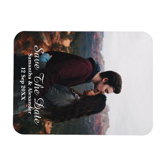 De moderne Foto bewaart de Datum Magneet (Horizontaal)