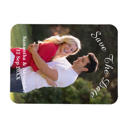 De moderne Foto bewaart de Datum Magneet (Horizontaal)