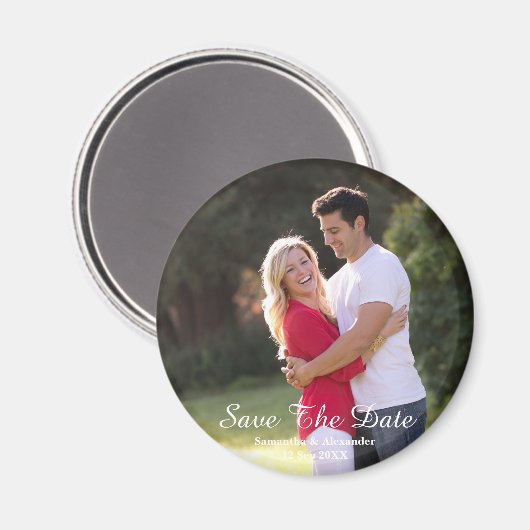De moderne Foto bewaart de Datum Magneet (Voorkant / Achterkant)