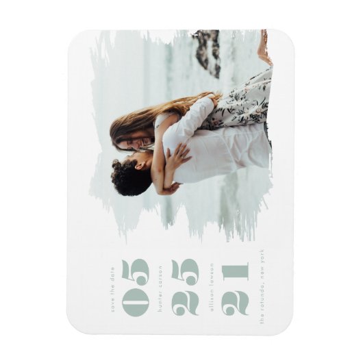 De moderne Foto bewaart de Datum Magneet (Verticaal)