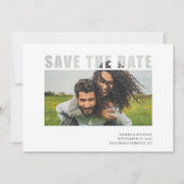 De moderne Foto bewaart de Datum met Transparante  Save The Date (Voorkant)