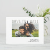De moderne Foto bewaart de Datum met Transparante  Save The Date (Staand voorkant)