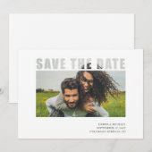 De moderne Foto bewaart de Datum met Transparante  Save The Date (Voorkant / Achterkant)