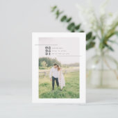 De moderne Foto bewaart de Datum Post Kaart (Staand voorkant)