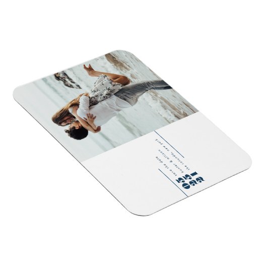 De moderne Foto bewaart de Datum Post Kaart Magneet (Rechterzijde)