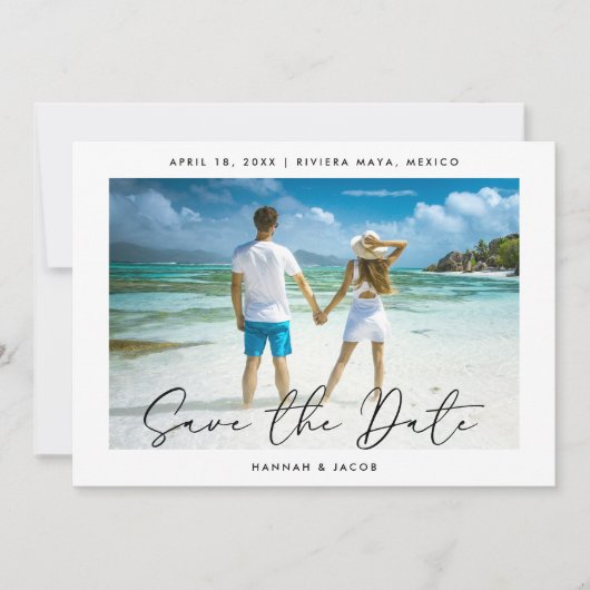 De moderne Foto bewaart de Datum Save The Date (Voorkant)