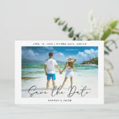 De moderne Foto bewaart de Datum Save The Date (Staand voorkant)
