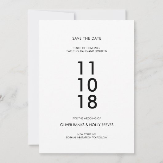 De moderne foto bewaart de datum save the date (Voorkant)