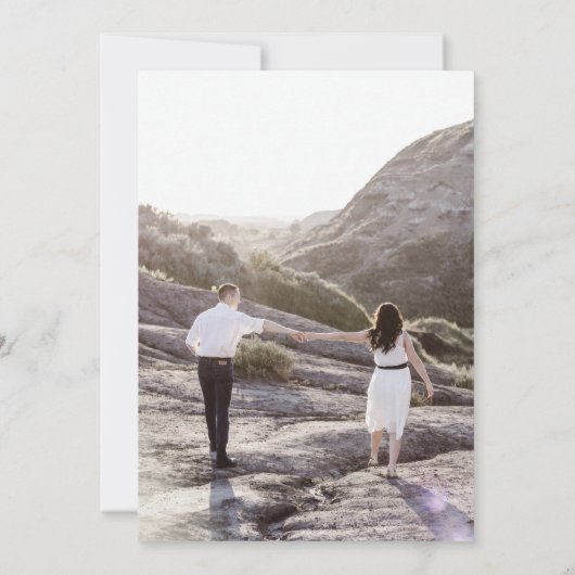 De moderne foto bewaart de datum save the date (Achterkant)