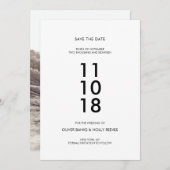 De moderne foto bewaart de datum save the date (Voorkant / Achterkant)