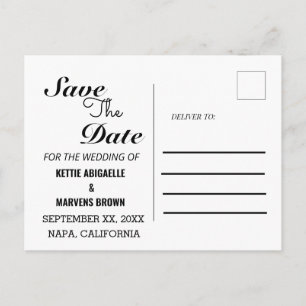 De moderne foto bewaart de datumaankondiging briefkaart