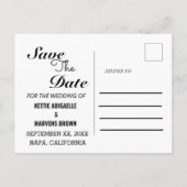 De moderne foto bewaart de datumaankondiging briefkaart (Achterkant)