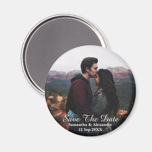 De moderne Foto bewaart de Magnet van de Datum (Voorkant / Achterkant)