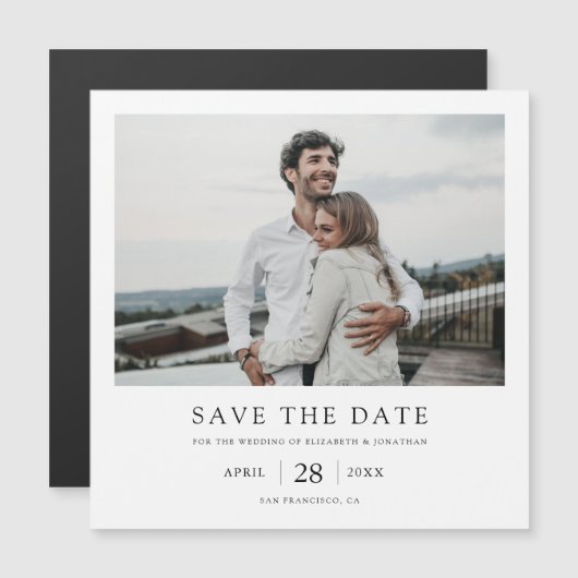 De Moderne Foto bewaart de Magnetten van de Datum Magnetische Uitnodiging (Voorkant / Achterkant)