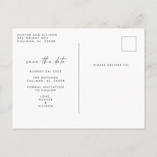 De moderne Foto bewaart het Briefkaart van de Datu (Achterkant)