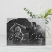 De moderne Foto BW Datum sparen de Witte Datum van Kaart (Staand voorkant)