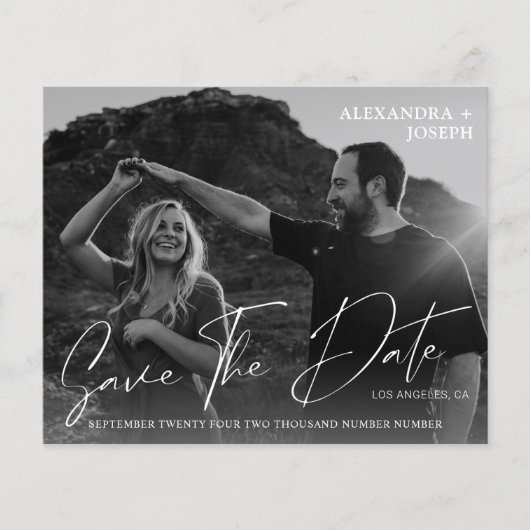 De Moderne Foto BW van de begroting Datum sparen d (Voorkant)