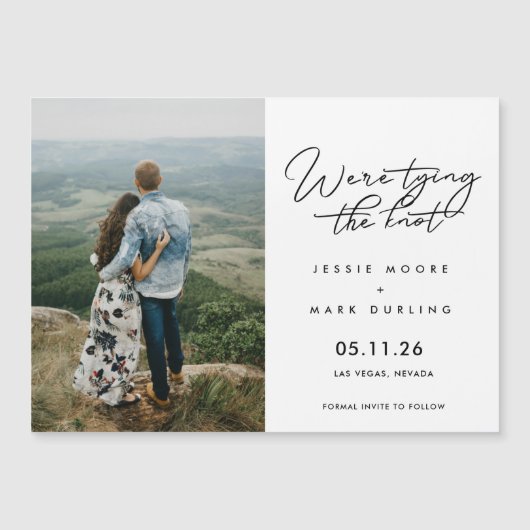 De moderne Foto die de Knot Wedding bindt sparen d (Voorkant)