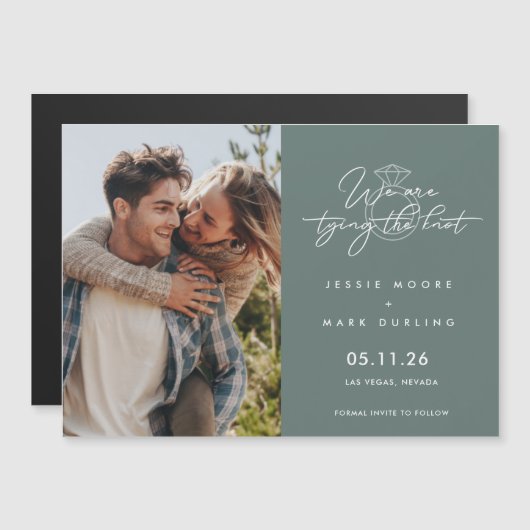 De moderne Foto die de Knot Wedding bindt sparen d (Voorkant / Achterkant)