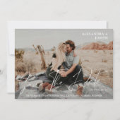 De moderne Foto Lange Datum sparen de Witte Datum Kaart (Voorkant)