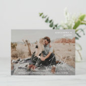 De moderne Foto Lange Datum sparen de Witte Datum Kaart (Staand voorkant)