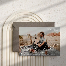 De moderne Foto Lange Datum sparen de Witte Datum Kaart