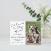 De moderne Foto personaliseert het Wedden van het Aankondigingskaart (Staand voorkant)