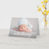 De moderne Foto Stats van de Baby die Manuscript i Kaart (Gele Bloem)