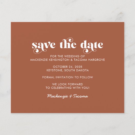 De Moderne Foto van de begroting sparen de Datum (Achterkant)