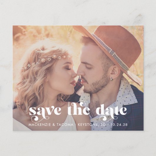 De Moderne Foto van de begroting sparen de Datum (Voorkant)