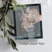 De moderne foto van de begroting transparante trou flyer