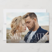 De Moderne Foto van de Bekleding van het Manuscrip Save The Date (Voorkant)