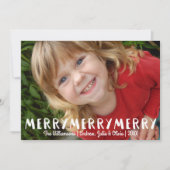 De moderne Foto van de Douane van Kerstmis van de Feestdagenkaart (Voorkant)