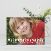 De moderne Foto van de Douane van Kerstmis van de Feestdagenkaart (Staand voorkant)