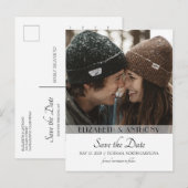 De moderne Foto van de Transparantie sparen de Dat Aankondigingskaart (Voorkant / Achterkant)