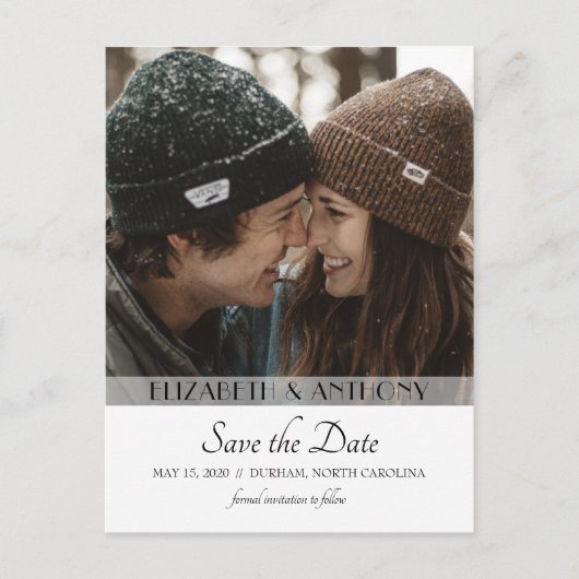 De moderne Foto van de Transparantie sparen de Dat Aankondigingskaart (Voorkant)