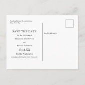 De moderne Foto van de Typografie sparen de Datum Aankondigingskaart (Achterkant)