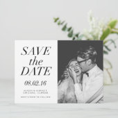 De moderne Foto van de Typografie sparen de Datum Save The Date (Staand voorkant)