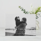 De moderne Foto van de Typografie sparen de Datum Save The Date (Staand voorkant)