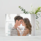 De moderne Foto van de Typografie sparen de Datum  Save The Date (Staand voorkant)