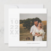 De moderne Foto van de Typografie sparen de Datum Save The Date (Voorkant)