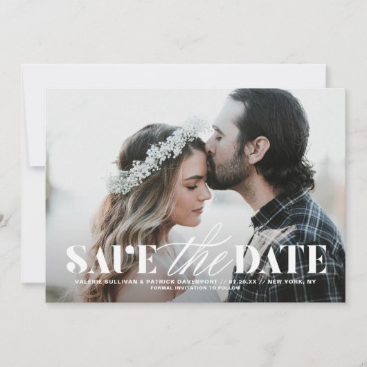 De Moderne Foto van de Typografie van de mengeling Save The Date (Voorkant)