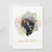 De moderne Foto van de Waterverf sparen de Datum Kaart (Voorkant)