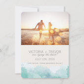 De moderne Foto van de Waterverf sparen de Datum Save The Date (Voorkant)