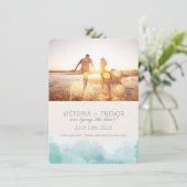 De moderne Foto van de Waterverf sparen de Datum Save The Date (Staand voorkant)