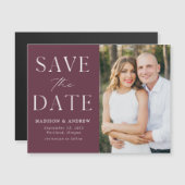 De moderne Foto van Elegance Wine sparen de Datum Magnetische Uitnodiging (Voorkant / Achterkant)