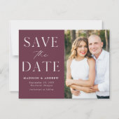 De moderne Foto van Elegance Wine sparen de Datum Magnetische Uitnodiging (Voorkant)