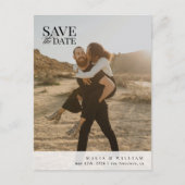 De Moderne Foto van Elegant sparen de Datum Briefkaart (Voorkant)